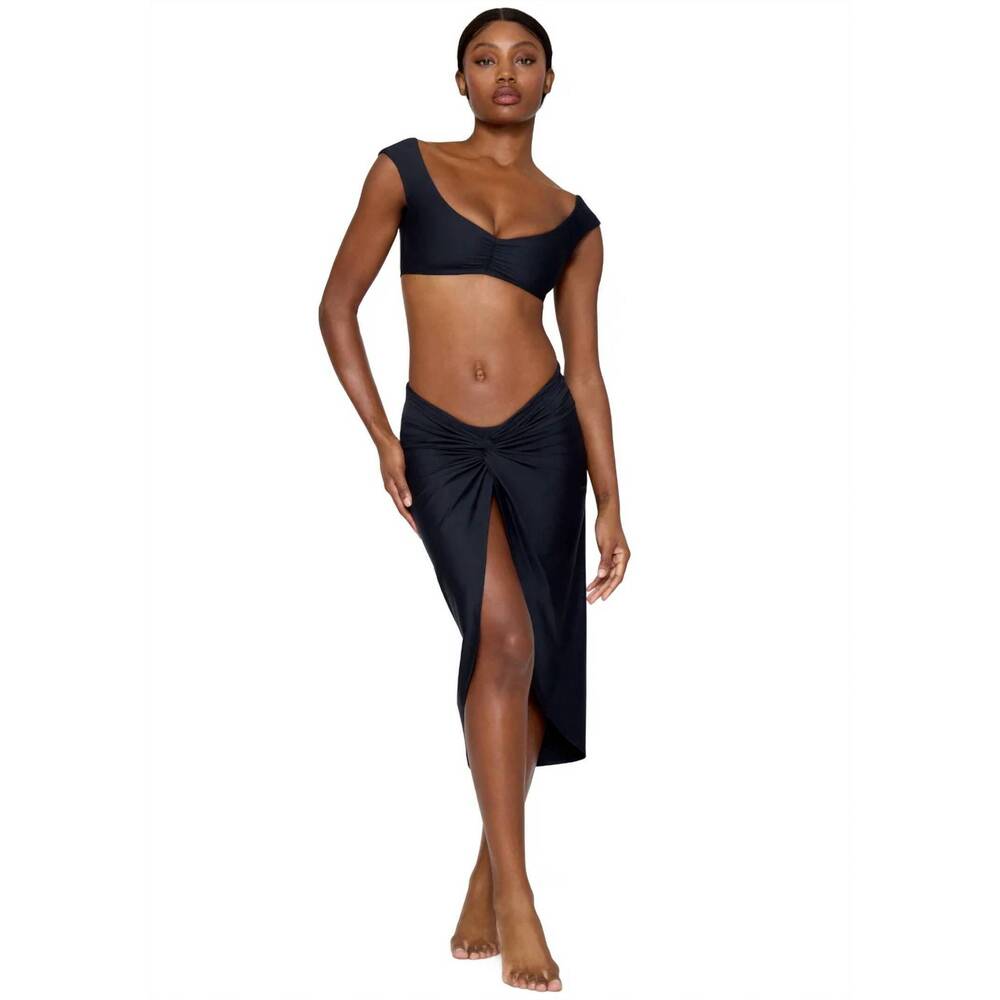 NEW DOS GARDENIAS cleo sarong in noir